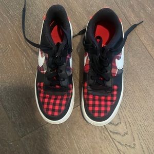 Limited edition Nike airs with checks us 5.5k equivalent to woman’s size 7